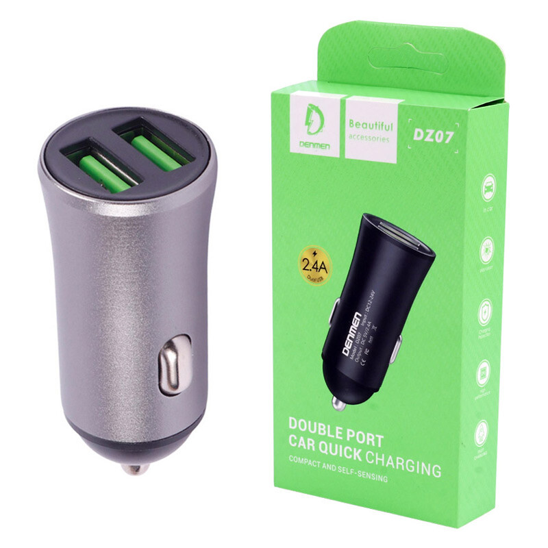 شارژر فندکی فست شارژ Denmen DZ07 2.4A 12W