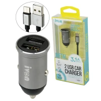 شارژر فندکی فست شارژ Ivon CC37 3.1A + کابل تایپ سی