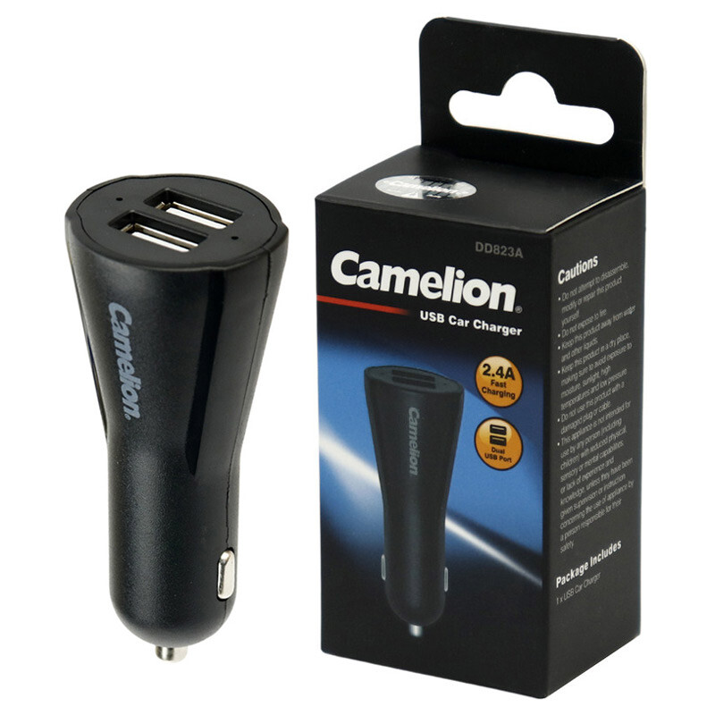 شارژر فندکی فست شارژ Camelion DD823A 2.4A 12W
