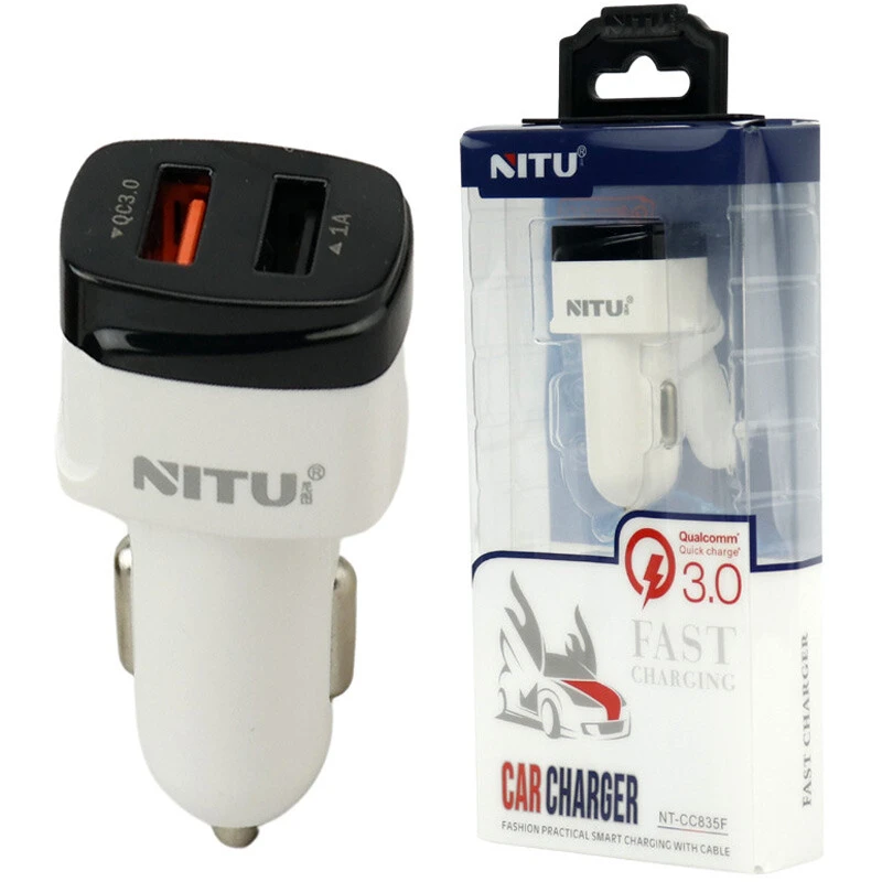 شارژر فندکی فست شارژ Nitu NT-CC835F 3A QC3.0 18W