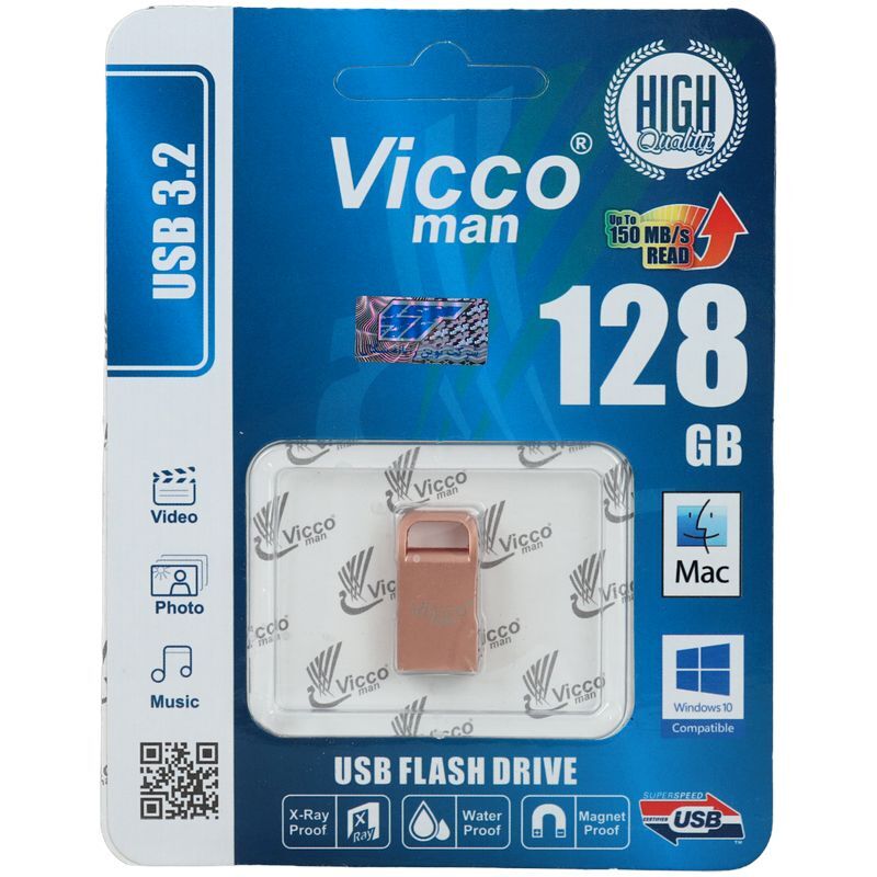 فلش 128 گیگ ویکومن ViccoMan VC374 USB 3.2