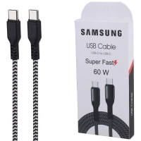 کابل دو سر تایپ سی فست شارژ 60 وات سامسونگ طول 1 متر