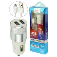 شارژر فندکی فست شارژ Universal Unipha B 2.1A + کابل میکرو یو اس بی