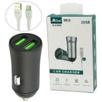 شارژر فندکی فست شارژ Allison ALS-N028 ALS-A100 2.4A 12W + کابل تایپ سی