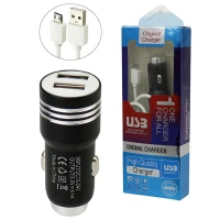 شارژر فندکی فست شارژ Universal Unipha A 3.1A + کابل میکرو یو اس بی