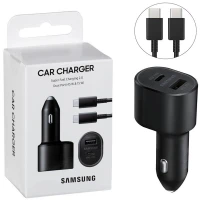 شارژر فندکی فست شارژ Samsung EP-L500 QC3.0 3A PD 45W + کابل تایپ سی