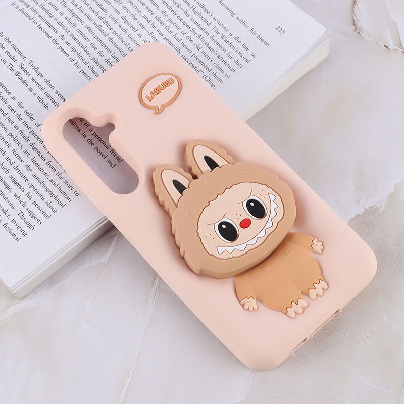 قاب سیلیکونی سامسونگ Galaxy S24 FE پاپ سوکت دار طرح Labubu