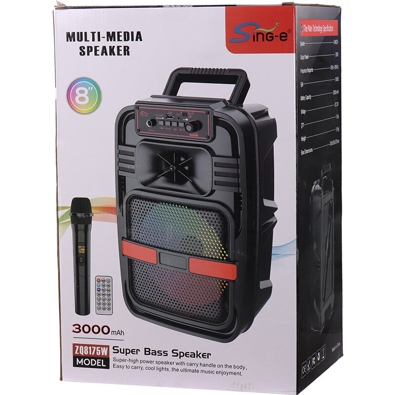 اسپیکر بلوتوثی سینگ ای ZQS8175W + میکروفون و ریموت کنترل