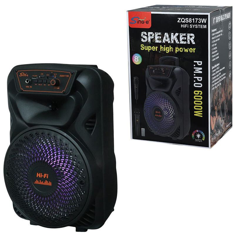 اسپیکر بلوتوثی سینگ ای ZQS8173W + میکروفون و ریموت کنترل
