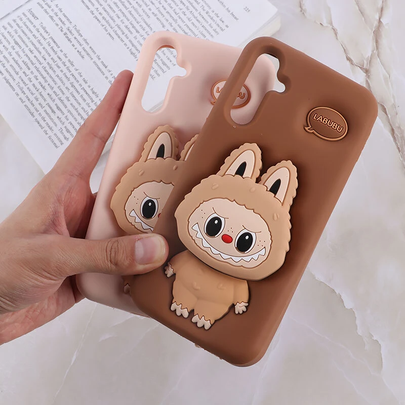قاب سیلیکونی سامسونگ Galaxy A15 پاپ سوکت دار طرح Labubu