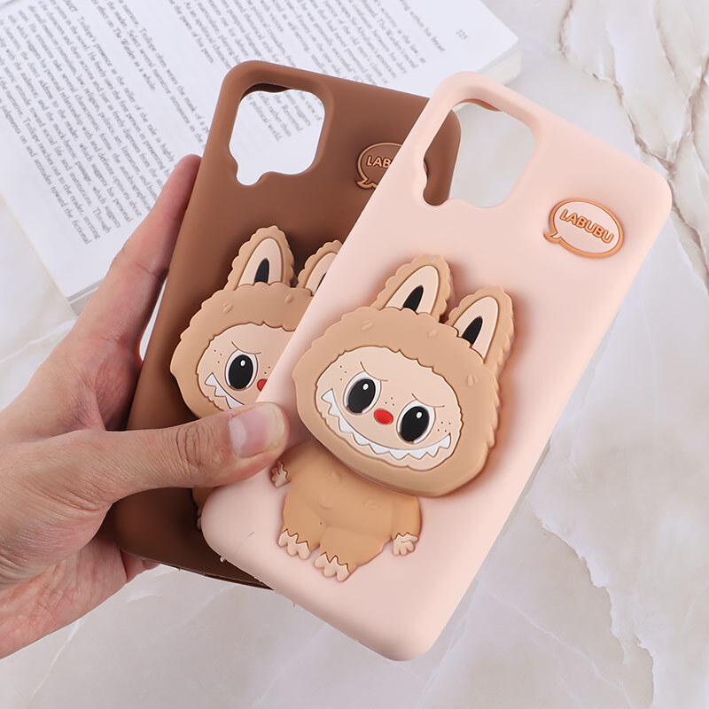 قاب سیلیکونی سامسونگ Galaxy A12 / M12 پاپ سوکت دار طرح Labubu