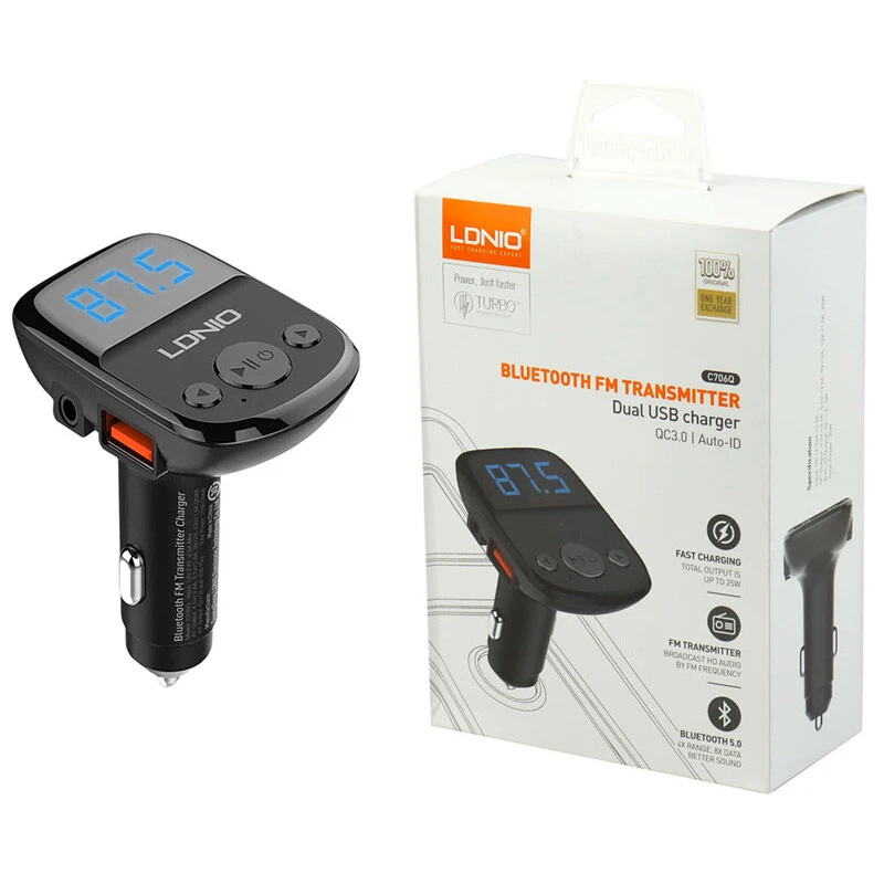 شارژر فندکی + FM Player بلوتوثی Ldnio C706Q