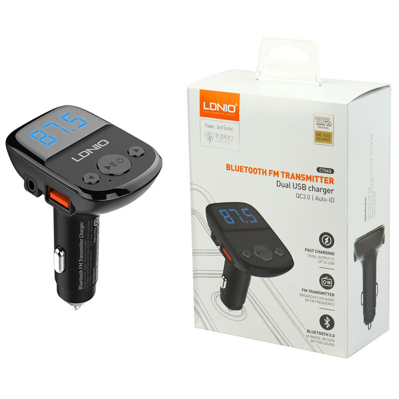 شارژر فندکی + FM Player بلوتوثی Ldnio C706Q