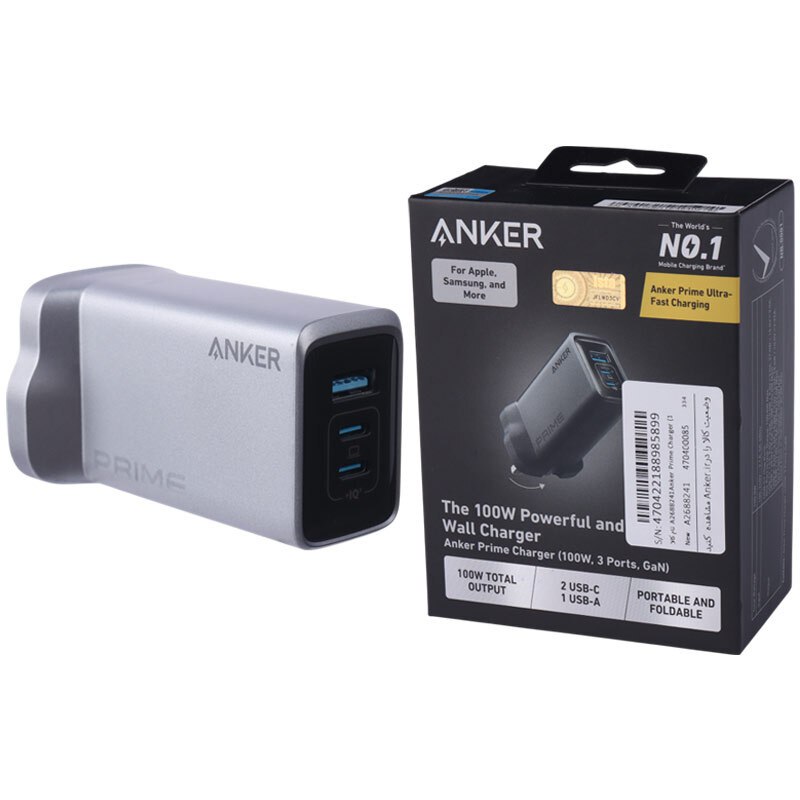 شارژر دیواری 100 وات انکر Prime A2688241 GaN PD 5A