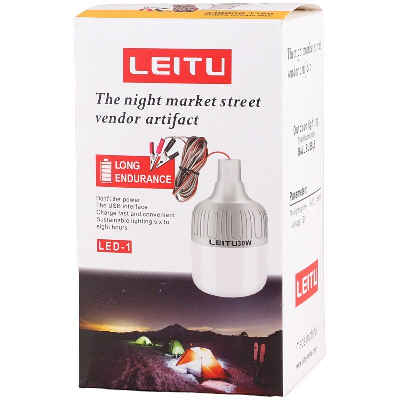چراغ ماشینی شارژی 30 وات Leitu LED-1