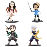 اکشن فیگور کیوپاسکت طرح Deamon Slayer پایه‌ دار بسته 8 عددی