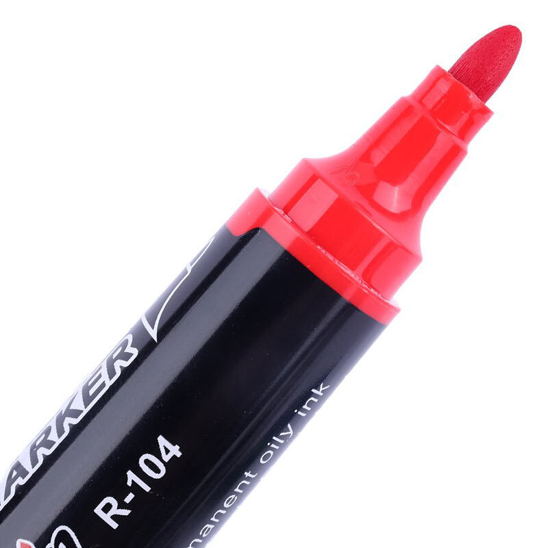 ماژیک معمولی دو سر رین R-104 بسته 12 عددی