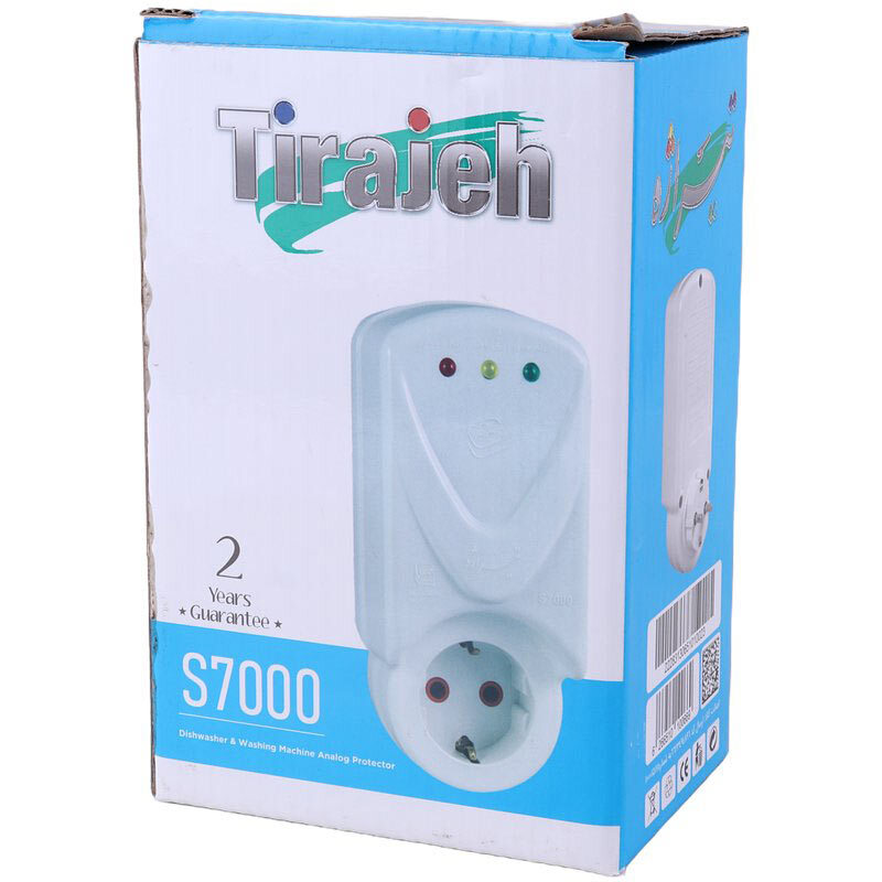 محافظ برق لباسشویی و ظرفشویی ارت دار تیراژه S7000 کد 2