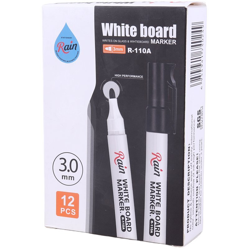 ماژیک وایت برد رین نوک گرد R-110A بسته 12 عددی