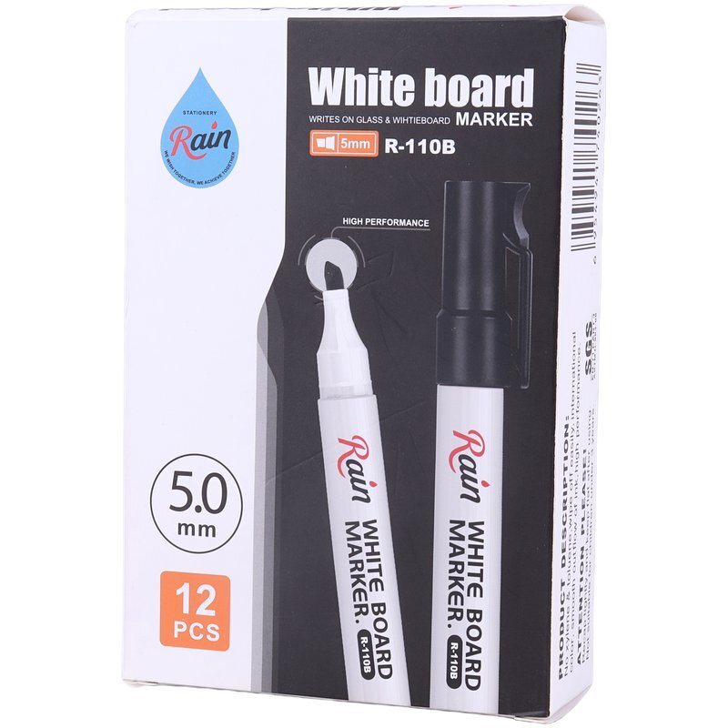 ماژیک وایت برد رین نوک تخت R-110B بسته 12 عددی