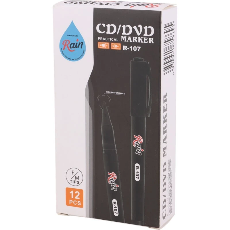 ماژیک CD دو سر رین R-107 بسته 12 عددی