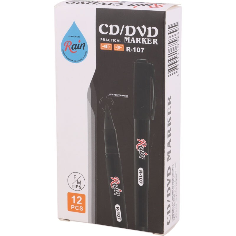 ماژیک CD دو سر Rain R-107 بسته 12 عددی