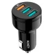 شارژر فندکی فست شارژ Aukey CC-T11 QC3.0 3A 42W + کابل تایپ سی
