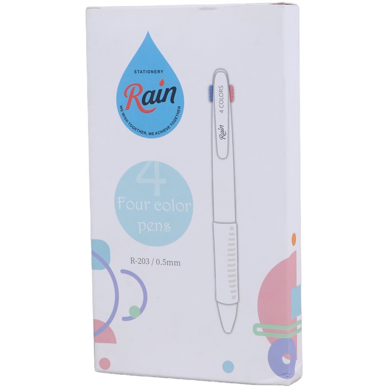 خودکار 4 رنگ رین R-203 بسته 6 عددی