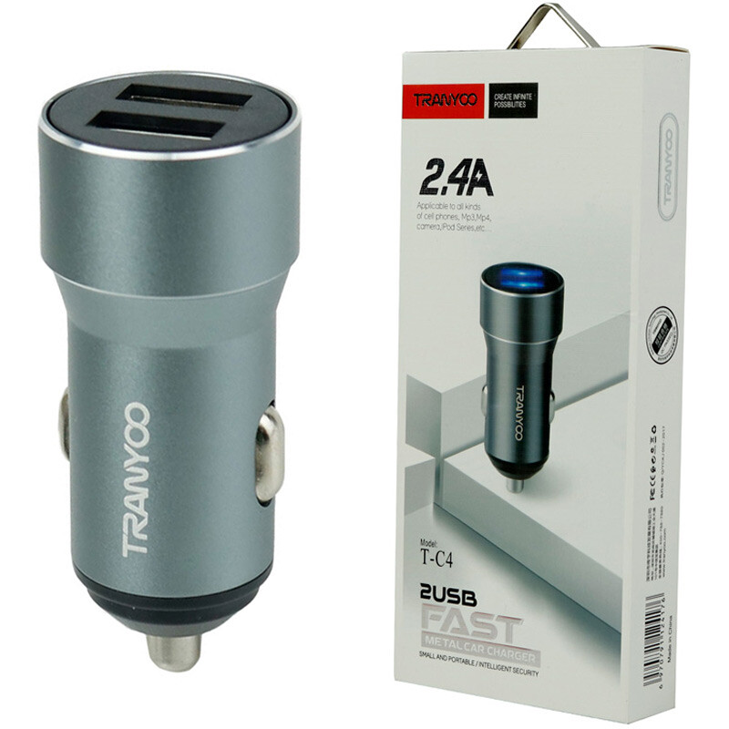 شارژر فندکی فست شارژ Tranyoo T-C4 2.4A