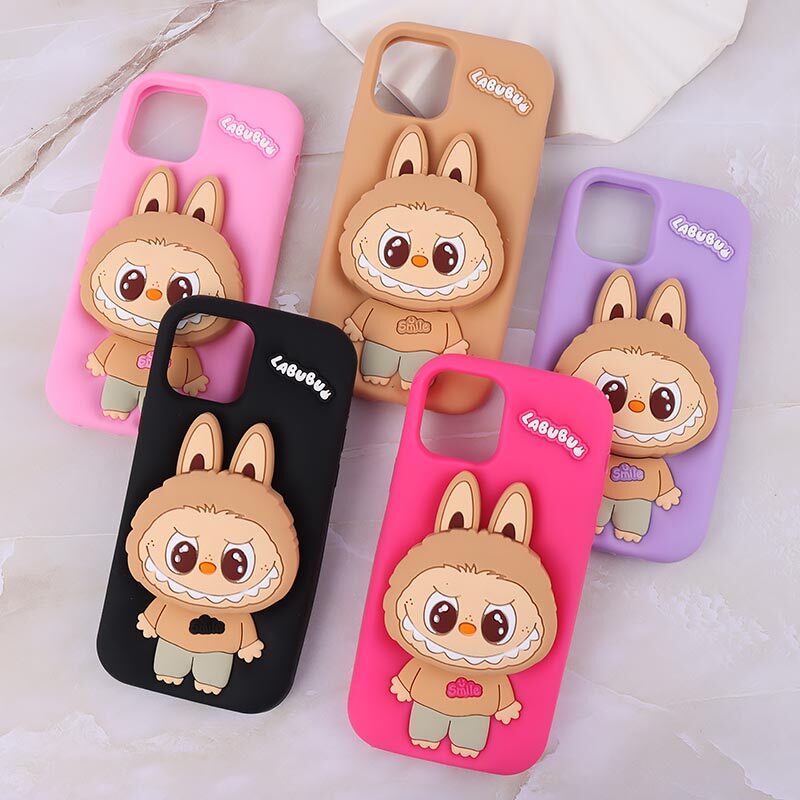 قاب سیلیکونی آیفون iPhone 12 / 12 Pro پاپ سوکت دار طرح Labubu کد 1