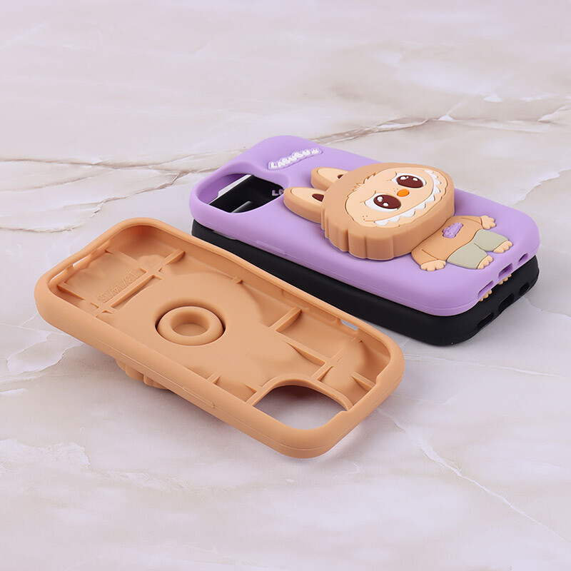 قاب سیلیکونی آیفون iPhone 13 / 14 پاپ سوکت دار طرح Labubu کد 1