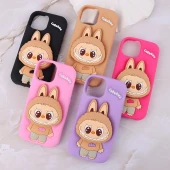 قاب سیلیکونی آیفون iPhone 13 / 14 پاپ سوکت دار طرح Labubu کد 1