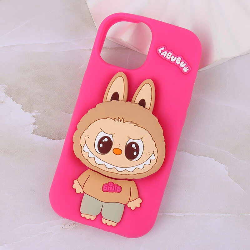 قاب سیلیکونی آیفون iPhone 13 / 14 پاپ سوکت دار طرح Labubu کد 1