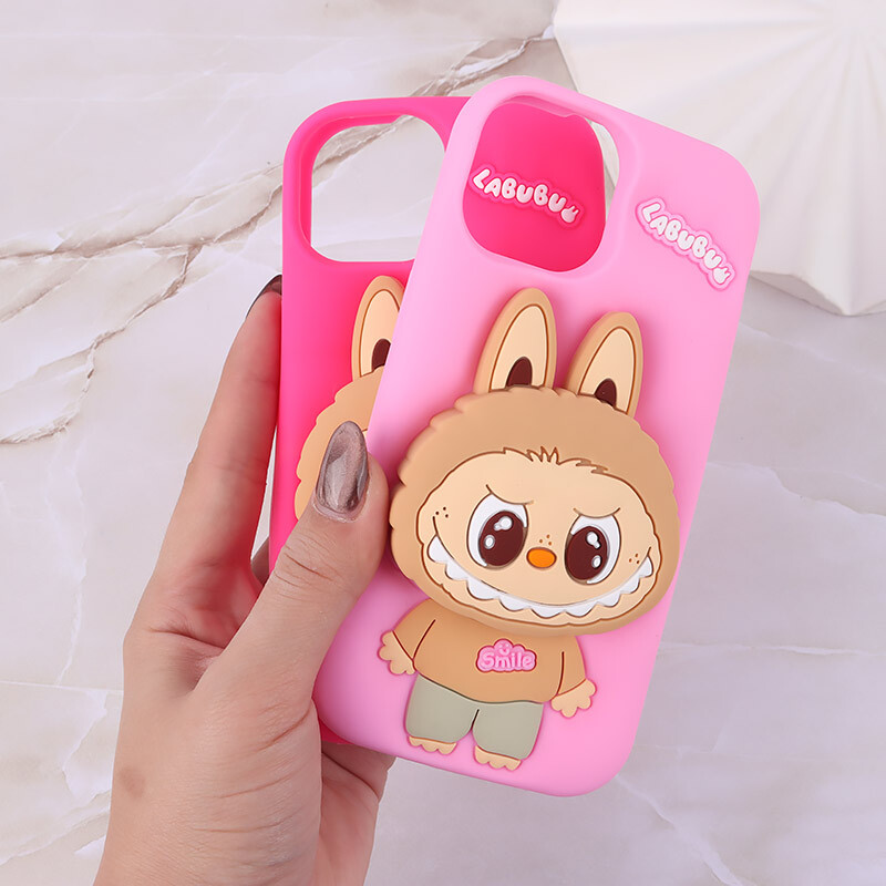 قاب سیلیکونی آیفون iPhone 13 / 14 پاپ سوکت دار طرح Labubu کد 1