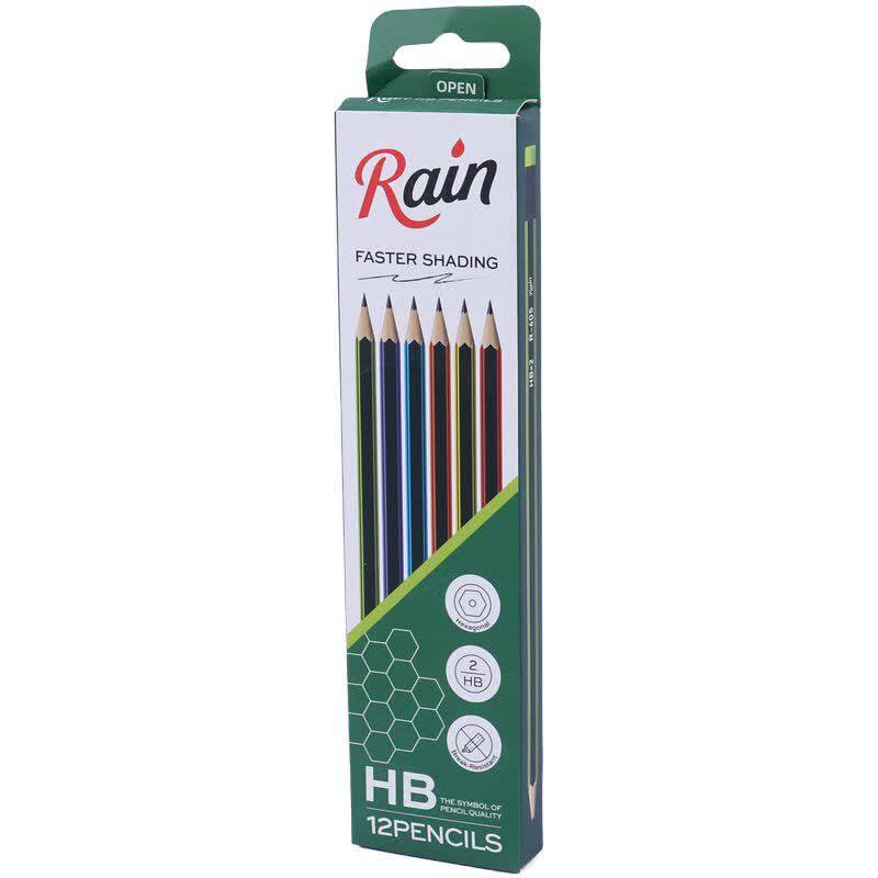 مداد مشکی رین Rain R-605 بسته 12 عددی