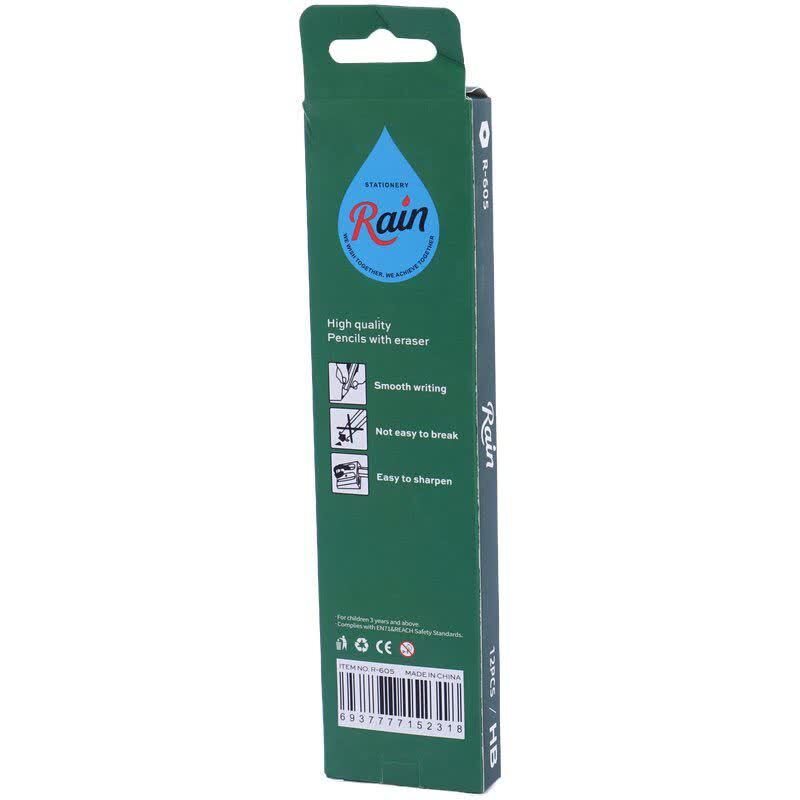 مداد مشکی رین Rain R-605 بسته 12 عددی
