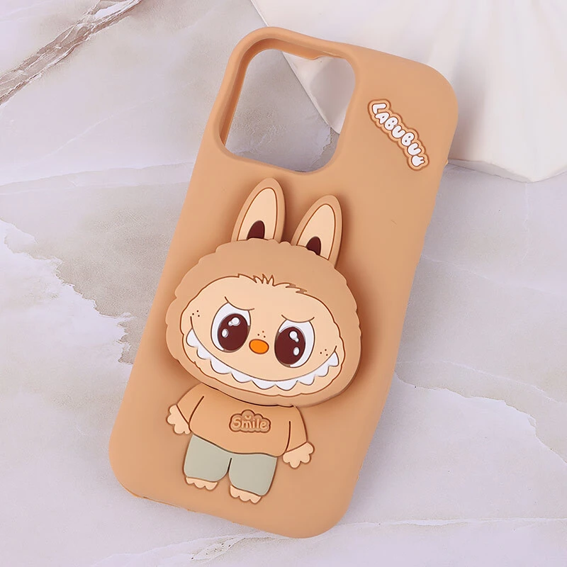 قاب سیلیکونی آیفون iPhone 15 Pro Max پاپ سوکت دار طرح Labubu کد 1