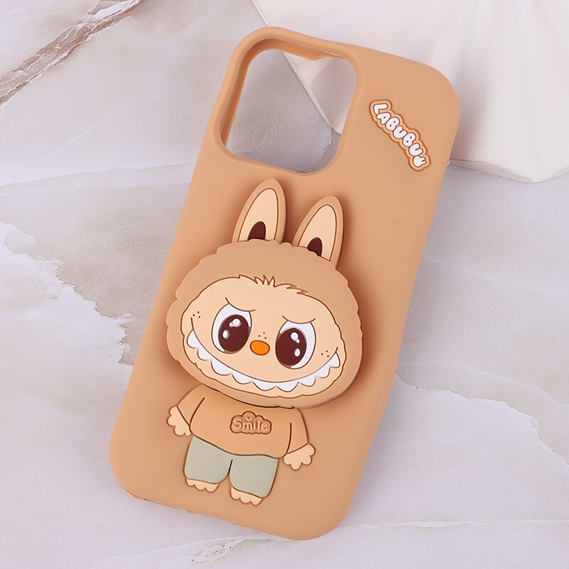 قاب سیلیکونی آیفون iPhone 15 Pro Max پاپ سوکت دار طرح Labubu کد 1