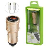 شارژر فندکی فست شارژ Bavin PC321 QC3.0 3.1A PD 36W + کابل تایپ سی