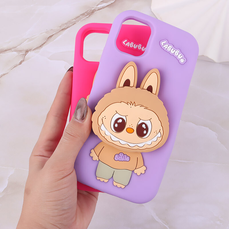 قاب سیلیکونی آیفون iPhone 11 پاپ سوکت دار طرح Labubu کد 1