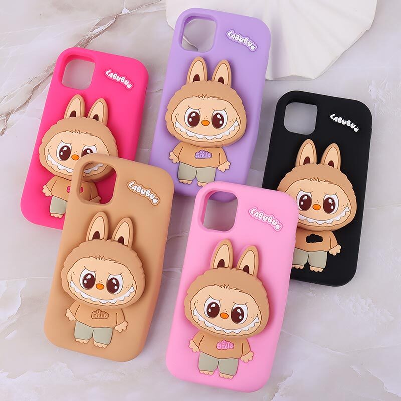 قاب سیلیکونی آیفون iPhone 11 پاپ سوکت دار طرح Labubu کد 1