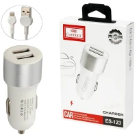شارژر فندکی Earldom ES-123 2.1A + کابل آیفونی