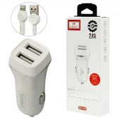 شارژر فندکی Earldom ES-125 2.4A + کابل آیفونی