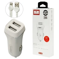 شارژر فندکی Earldom ES-125 2.4A + کابل آیفونی