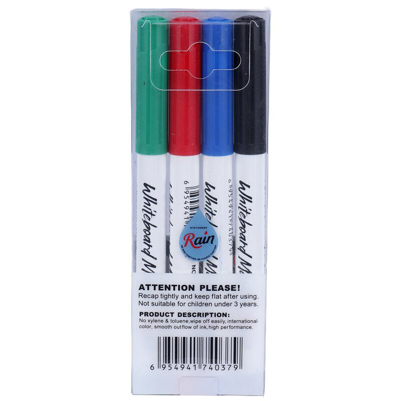 ماژیک وایت برد رین نوک گرد رنگی R-112A بسته 4 عددی