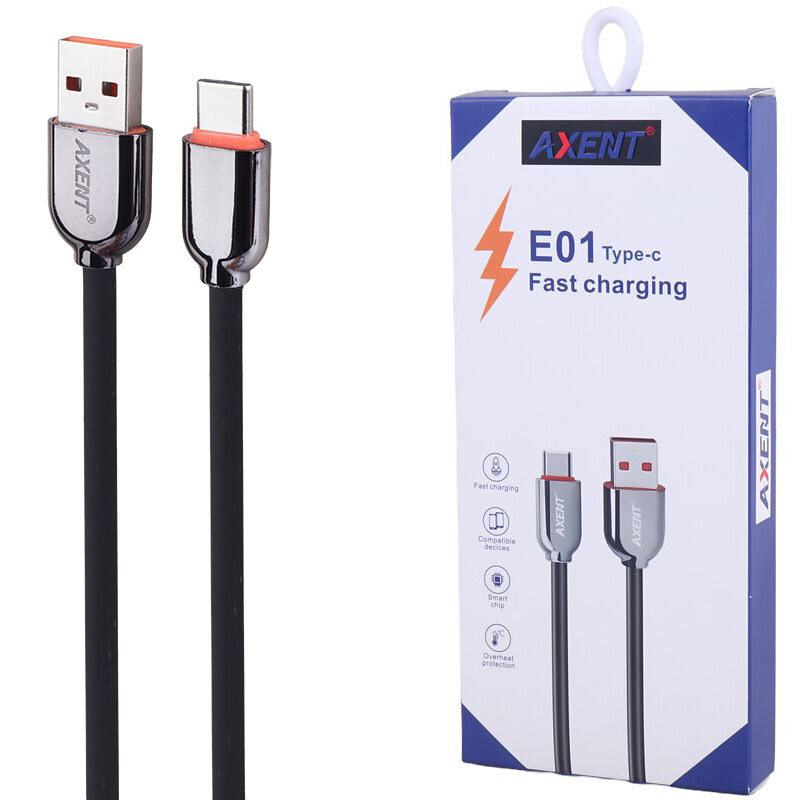 کابل تایپ سی فست شارژ اکسنت E01 طول 1 متر