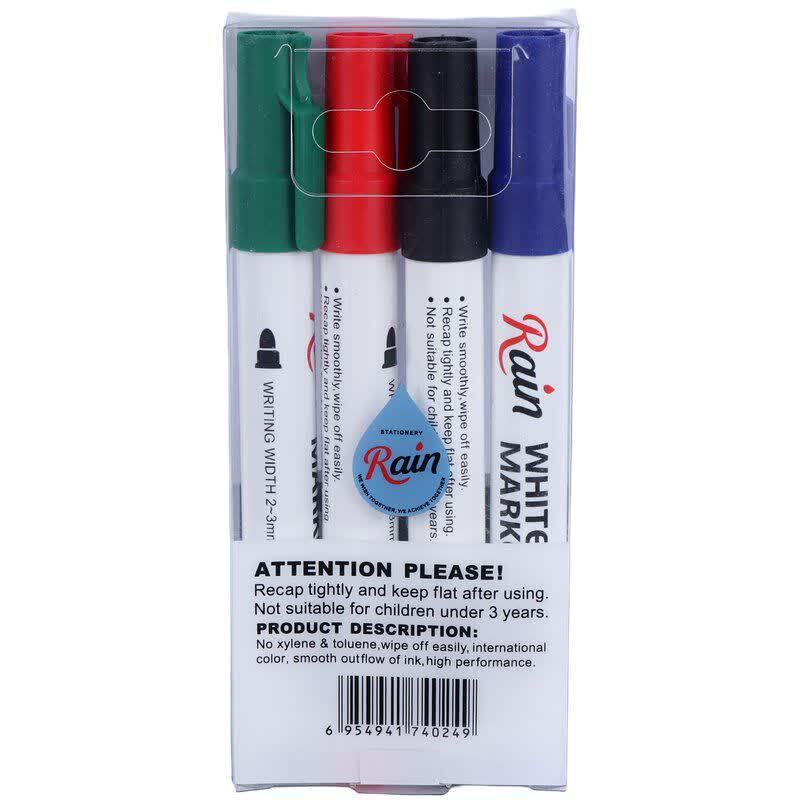 ماژیک وایت برد رین نوک گرد رنگی R-110A بسته 4 عددی