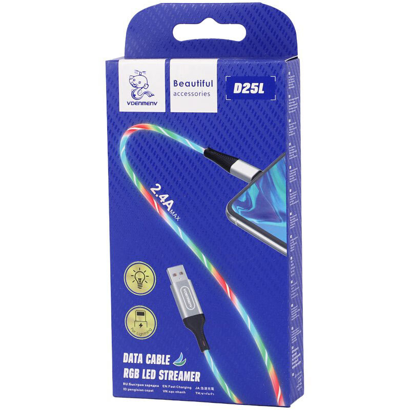 کابل تایپ سی فست شارژ 2.4 آمپر دنمن D25L طول 1 متر