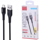 کابل میکرو یو اس بی فست شارژ 3.1 آمپر لیتو LD-43 طول 1 متر