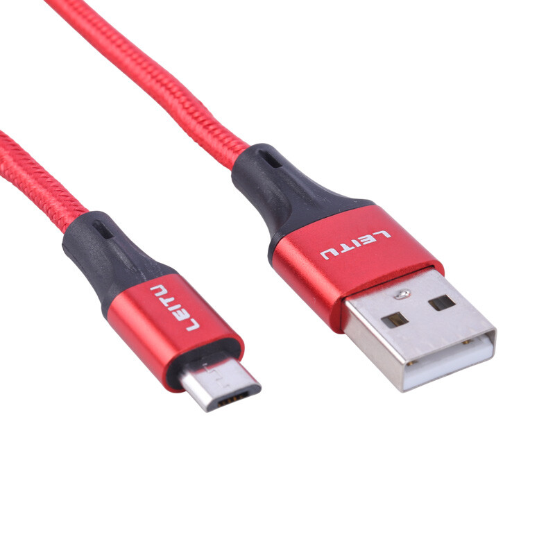 کابل میکرو یو اس بی فست شارژ 2.4 آمپر لیتو LD-44 طول 1 متر